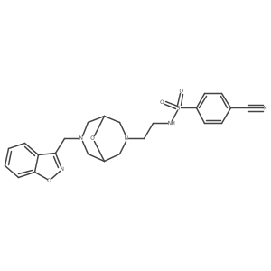 Benzenesulfonamide, N-[2-[7-(1,2-benzisoxazol-3-ylmethyl)-9-oxa-3,7-diazabicyclo[3.3.1]non-3-yl]ethyl]-4-cyano- Structure