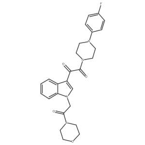1-(4-(4-fluorophenyl)piperazin-1-yl)-2-(1-(2-morpholino-2-oxoethyl)-1H-indol-3-yl)ethane-1,2-dione结构式