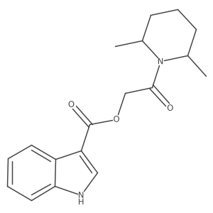 [2-(2,6-dimethylpiperidin-1-yl)-2-oxoethyl] 1H-indole-3-carboxylate Structure