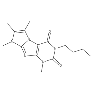 3-butyl-1,6,7,8-tetramethyl-1H-imidazo[2,1-f]purine-2,4(3H,8H)-dione结构式
