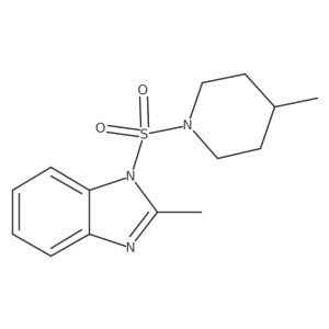 2-Methyl-1-[(4-methylpiperidyl)sulfonyl]benzimidazole Structure