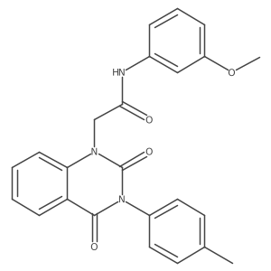 2-(2,4-dioxo-3-(p-tolyl)-3,4-dihydroquinazolin-1(2H)-yl)-N-(3-methoxyphenyl)acetamide结构式