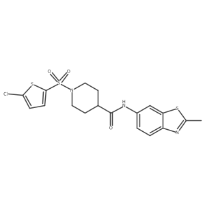 1-((5-chlorothiophen-2-yl)sulfonyl)-N-(2-methylbenzo[d]thiazol-6-yl)piperidine-4-carboxamide Structure
