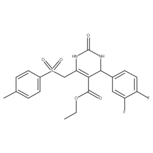 Ethyl 4-(3,4-difluorophenyl)-6-[(4-methylbenzenesulfonyl)methyl]-2-oxo-1,2,3,4-tetrahydropyrimidine-5-carboxylate Structure
