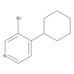 3-Bromo-4-cyclohexylpyridine结构式