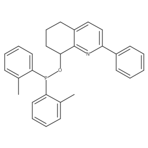 (S)-8-((Di-o-tolylphosphino)oxy)-2-phenyl-5,6,7,8-tetrahydroquinoline结构式