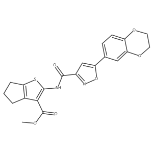 methyl 2-({[5-(2,3-dihydro-1,4-benzodioxin-6-yl)isoxazol-3-yl]carbonyl}amino)-5,6-dihydro-4H-cyclopenta[b]thiophene-3-carboxylate Structure