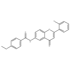 N-(2-(2-fluorophenyl)-4-oxo-4H-chromen-6-yl)-4-methoxybenzamide Structure