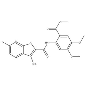 Methyl 2-(3-amino-6-methylthieno[2,3-b]pyridine-2-carboxamido)-4,5-dimethoxybenzoate Structure
