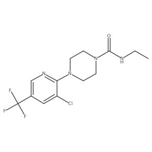 4-[3-chloro-5-(trifluoromethyl)pyridin-2-yl]-N-ethylpiperazine-1-carboxamide Structure
