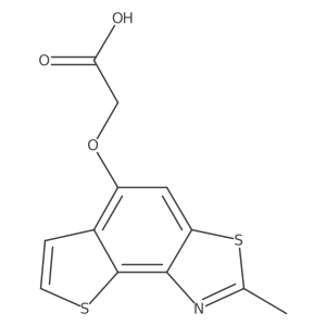 2-({4-Methyl-5,12-dithia-3-azatricyclo[7.3.0.0,2,6]dodeca-1,3,6,8,10-pentaen-8-yl}oxy)acetic acid Structure