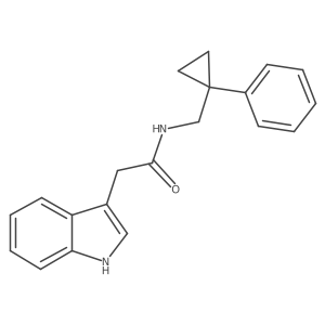2-(1H-indol-3-yl)-N-[(1-phenylcyclopropyl)methyl]acetamide Structure