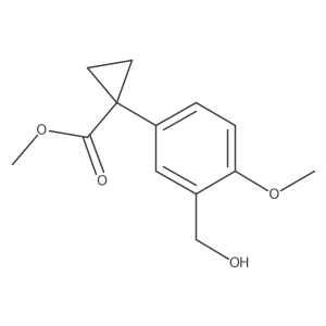 1-(3-Hydroxymethyl-4-methoxy-phenyl)-cyclopropanecarboxylic acid methyl ester结构式