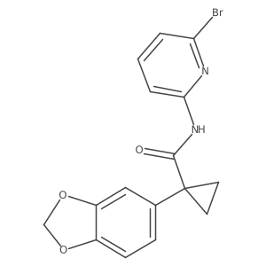 1-(Benzo[d][1,3]dioxol-6-yl)-N-(6-bromopyridin-2-yl)cyclopropanecarboxamide Structure