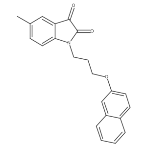 5-methyl-1-[3-(naphthalen-2-yloxy)propyl]-1H-indole-2,3-dione结构式