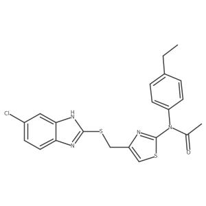 N-[4-[[(6-Chloro-1H-benzimidazol-2-yl)thio]methyl]-2-thiazolyl]-N-(4-ethylphenyl)acetamide结构式