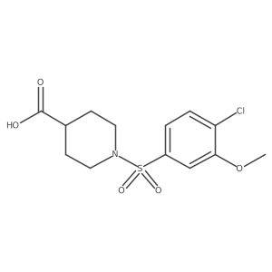 1-(4-Chloro-3-methoxybenzenesulfonyl)piperidine-4-carboxylic acid Structure