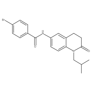 4-bromo-N-(1-isobutyl-2-oxo-1,2,3,4-tetrahydroquinolin-6-yl)benzamide结构式