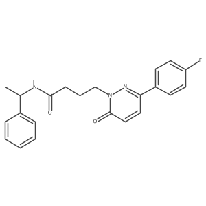 4-(3-(4-fluorophenyl)-6-oxopyridazin-1(6H)-yl)-N-(1-phenylethyl)butanamide Structure