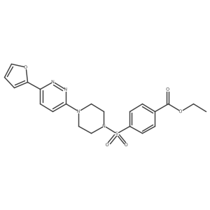 Ethyl 4-({4-[6-(furan-2-yl)pyridazin-3-yl]piperazin-1-yl}sulfonyl)benzoate Structure