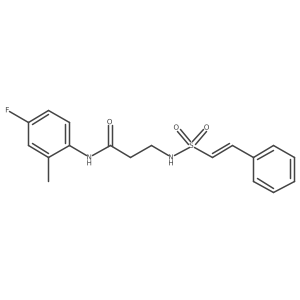 N-(4-fluoro-2-methylphenyl)-3-(2-phenylethenesulfonamido)propanamide Structure