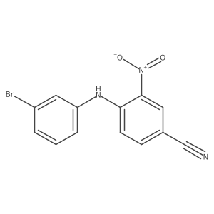 4-(3-Bromo-phenylamino)-3-nitro-benzonitrile Structure