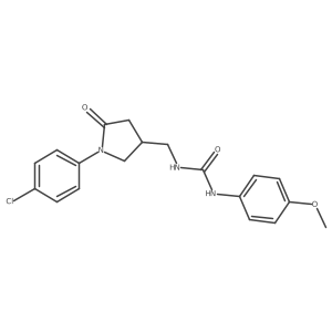 1-((1-(4-Chlorophenyl)-5-oxopyrrolidin-3-yl)methyl)-3-(4-methoxyphenyl)urea Structure