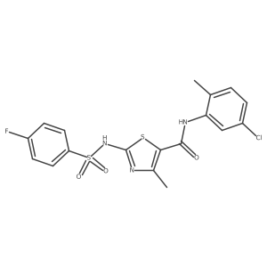 5-Thiazolecarboxamide, N-(5-chloro-2-methylphenyl)-2-[[(4-fluorophenyl)sulfonyl]amino]-4-methyl-结构式