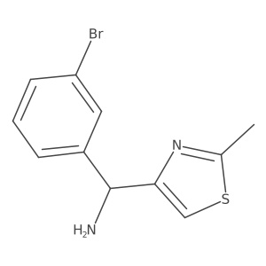 1-(3-Bromophenyl)-1-(2-methyl-1,3-thiazol-4-yl)methanamine结构式