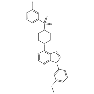 7-(4-((3-fluorophenyl)sulfonyl)piperazin-1-yl)-3-(3-methoxyphenyl)-3H-[1,2,3]triazolo[4,5-d]pyrimidine结构式