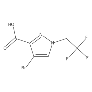 4-Bromo-1-(2,2,2-trifluoroethyl)-1H-pyrazole-3-carboxylic acid Structure