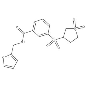 3-[(1,1-dioxidotetrahydrothiophen-3-yl)sulfonyl]-N-(furan-2-ylmethyl)benzamide Structure
