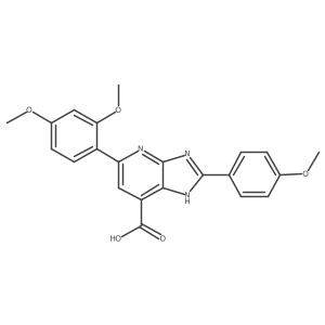 5-(2,4-dimethoxyphenyl)-2-(4-methoxyphenyl)-3H-imidazo[4,5-b]pyridine-7-carboxylic acid结构式