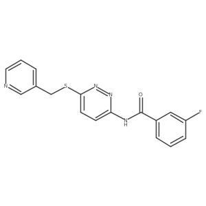 3-fluoro-N-(6-((pyridin-3-ylmethyl)thio)pyridazin-3-yl)benzamide Structure