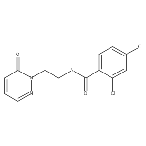 2,4-dichloro-N-(2-(6-oxopyridazin-1(6H)-yl)ethyl)benzamide结构式