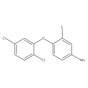 4-(2,5-Dichlorophenoxy)-3-fluoroaniline结构式