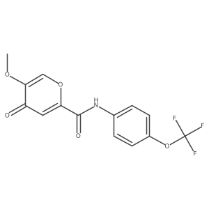 5-methoxy-4-oxo-N-[4-(trifluoromethoxy)phenyl]-4H-pyran-2-carboxamide Structure