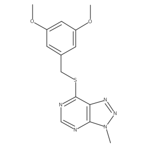 7-((3,5-dimethoxybenzyl)thio)-3-methyl-3H-[1,2,3]triazolo[4,5-d]pyrimidine Structure
