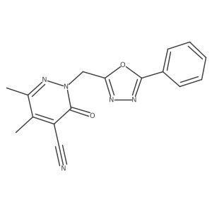 2,3-Dihydro-5,6-dimethyl-3-oxo-2-[(5-phenyl-1,3,4-oxadiazol-2-yl)methyl]-4-pyridazinecarbonitrile Structure