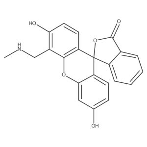 3a(2),6a(2)-Dihydroxy-4a(2)-[(methylamino)methyl]spiro[isobenzofuran-1(3H),9a(2)-[9H]xanthen]-3-one结构式