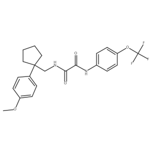 N1-((1-(4-methoxyphenyl)cyclopentyl)methyl)-N2-(4-(trifluoromethoxy)phenyl)oxalamide结构式
