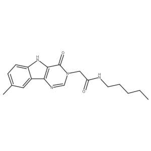 2-(8-methyl-4-oxo-4,5-dihydro-3H-pyrimido[5,4-b]indol-3-yl)-N-pentylacetamide Structure