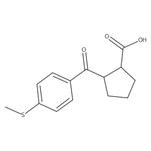 trans-2-(4-Thiomethylbenzoyl)cyclopentane-1-carboxylic acid Structure