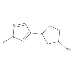 1-(1-methyl-1H-pyrazol-4-yl)pyrrolidin-3-amine Structure