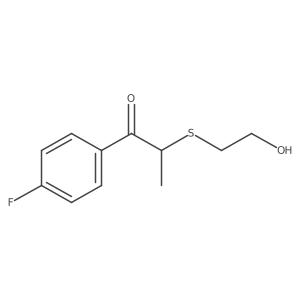 1-(4-Fluorophenyl)-2-((2-hydroxyethyl)thio)propan-1-one结构式