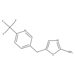 5-((6-(Trifluoromethyl)pyridin-3-yl)methyl)thiazol-2-amine结构式