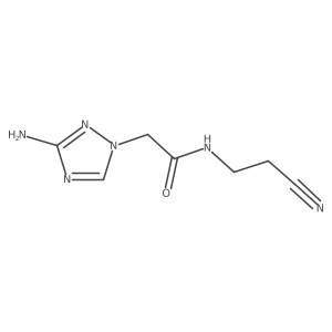 2-(3-amino-1H-1,2,4-triazol-1-yl)-N-(2-cyanoethyl)acetamide Structure