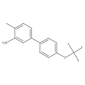 4-Methyl-4'-(trifluoromethoxy)-[1,1'-biphenyl]-3-amine结构式