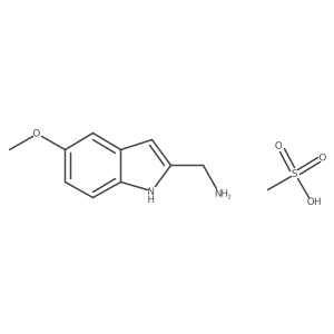 [(5-Methoxy-1H-indol-2-yl)methyl]amine methanesulfonate结构式