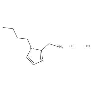 [(1-butyl-1H-imidazol-2-yl)methyl]amine dihydrochloride Structure